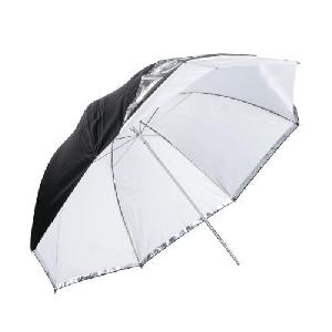 2x Parapluies reflecteurs/diffuseurs argent